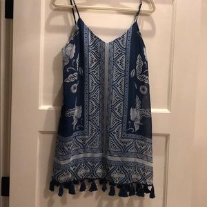 Show Me Your Mumu Throw & Go Tassel Mini Dress